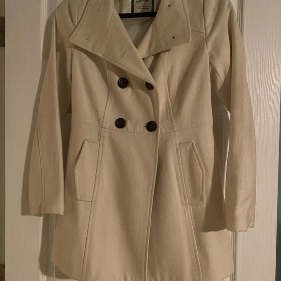 Old Navy Jackets & Blazers - Old Navy XS White Peacoat